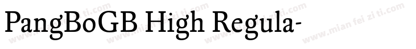 PangBoGB High Regula字体转换